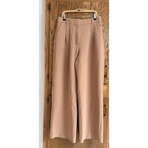 Abercrombie & Fitch Sloane Pleated Wide Leg Pants Size 30/10 Short  Beige Tan
